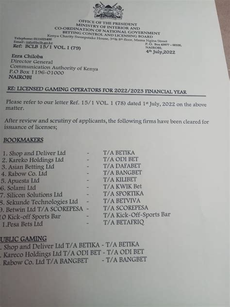 betting companies in kenya 2022|Here's the list of betting firms cleared by the government so far.